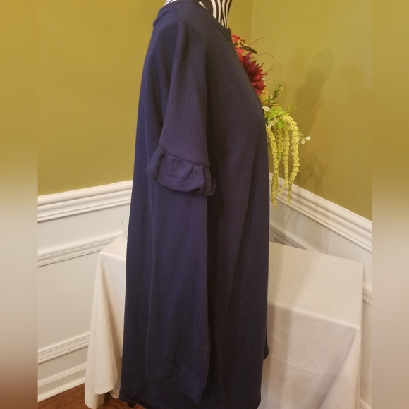 NEW Thereabouts HOLA Long Sleeve Sweater Dress Girls Navy 3XL Plus Flutter - Picture 5 of 8